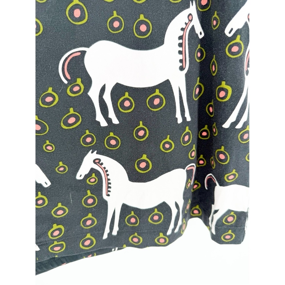 RARE Marimekko Finland Pony Print Flock Swing Dress Women's XXL Scandinavian - Picture 6 of 9